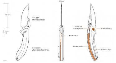 Knife Ruike P155